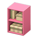 Upright organizer Checkered beige Stored-item design Pink