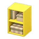Upright organizer Checkered beige Stored-item design Yellow