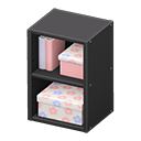 Upright organizer Pastel flowers Stored-item design Black