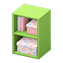 Upright organizer Pastel flowers Stored-item design Green