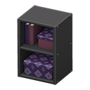 Upright organizer Purple diamonds Stored-item design Black