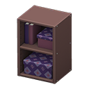 Upright organizer Purple diamonds Stored-item design Brown