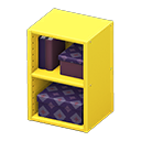 Upright organizer Purple diamonds Stored-item design Yellow