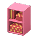 Upright organizer Two-tone dots Stored-item design Pink