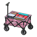 Utility wagon Pink Fabric color Black