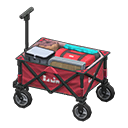 Utility wagon Red Fabric color Black