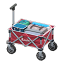 Utility wagon Red Fabric color Silver