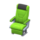 Vehicle cabin seat Black Headrest cover Green