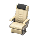 Vehicle cabin seat Black Headrest cover Ivory