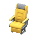 Vehicle cabin seat Gray Headrest cover Yellow