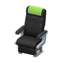 Vehicle cabin seat Green Headrest cover Black