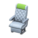 Vehicle cabin seat Green Headrest cover Gray
