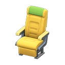 Vehicle cabin seat Green Headrest cover Yellow