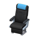 Vehicle cabin seat Light blue Headrest cover Black