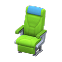 Vehicle cabin seat Light blue Headrest cover Green