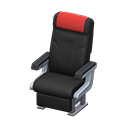 Vehicle cabin seat Red Headrest cover Black