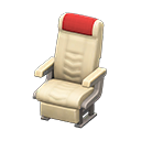 Vehicle cabin seat Red Headrest cover Ivory