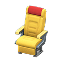 Vehicle cabin seat Red Headrest cover Yellow