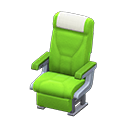 Vehicle cabin seat White Headrest cover Green