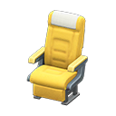 Vehicle cabin seat White Headrest cover Yellow