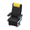 Vehicle cabin seat Yellow Headrest cover Black