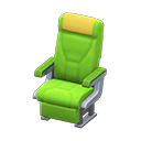 Vehicle cabin seat Yellow Headrest cover Green