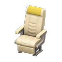 Vehicle cabin seat Yellow Headrest cover Ivory