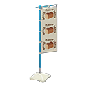 Vertical banner Bakery Flag design Blue