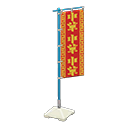 Vertical banner Chinese food Flag design Blue