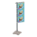 Vertical banner Ice cream Flag design Black