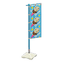 Vertical banner Ice cream Flag design Blue