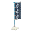 Vertical banner Sushi Flag design Blue