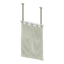 Vertical split curtains Plain Curtain design White