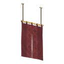 Vertical split curtains Seven treasures (Shippou) Curtain design Brown