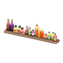 Animal Crossing Wall shelf with bottles|Natural wood Image