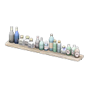 Wall shelf with bottles Vintage wood