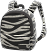 Animal Crossing White zebra-print backpack Image