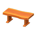 Wood-plank table Orange wood