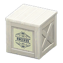 Wooden box Antique Label White