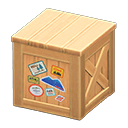 Wooden box Colorful stickers Label Natural