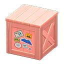 Wooden box Colorful stickers Label Pink