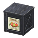 Wooden box Fruits Label Black