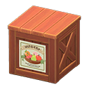 Wooden box Fruits Label Brown