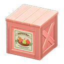 Wooden box Fruits Label Pink