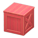 Wooden box None Label Red