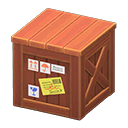 Wooden box Shipping stickers Label Brown