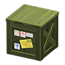 Wooden box Shipping stickers Label Green