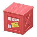 Wooden box Shipping stickers Label Red