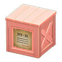 Wooden box Vintage Label Pink