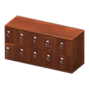 Animal Crossing Wooden locker|Dark brown Image